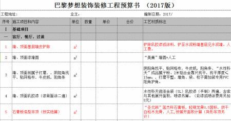 家庭装修根据选材做好装修预算单远离装修猫腻